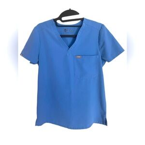FIGS Technical Collection Blue Scrub Top XS